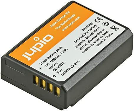 סוללה להחלפת מצלמה דיגיטלית של JUPIO עבור CANON LP-E10 | NB-E10, אפור